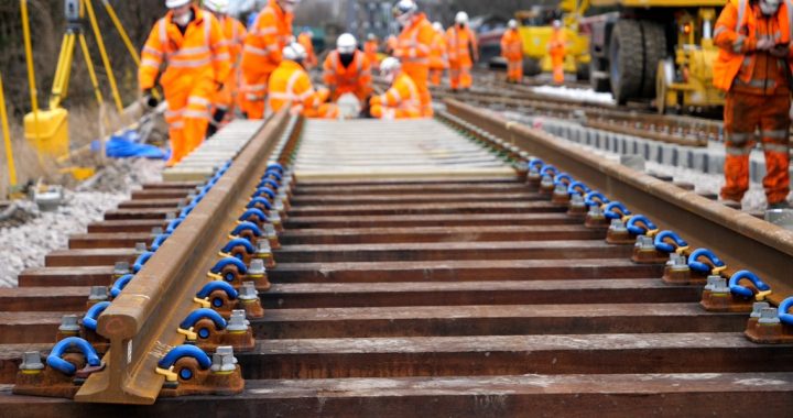 Rail Engineering work is underway at Darlington